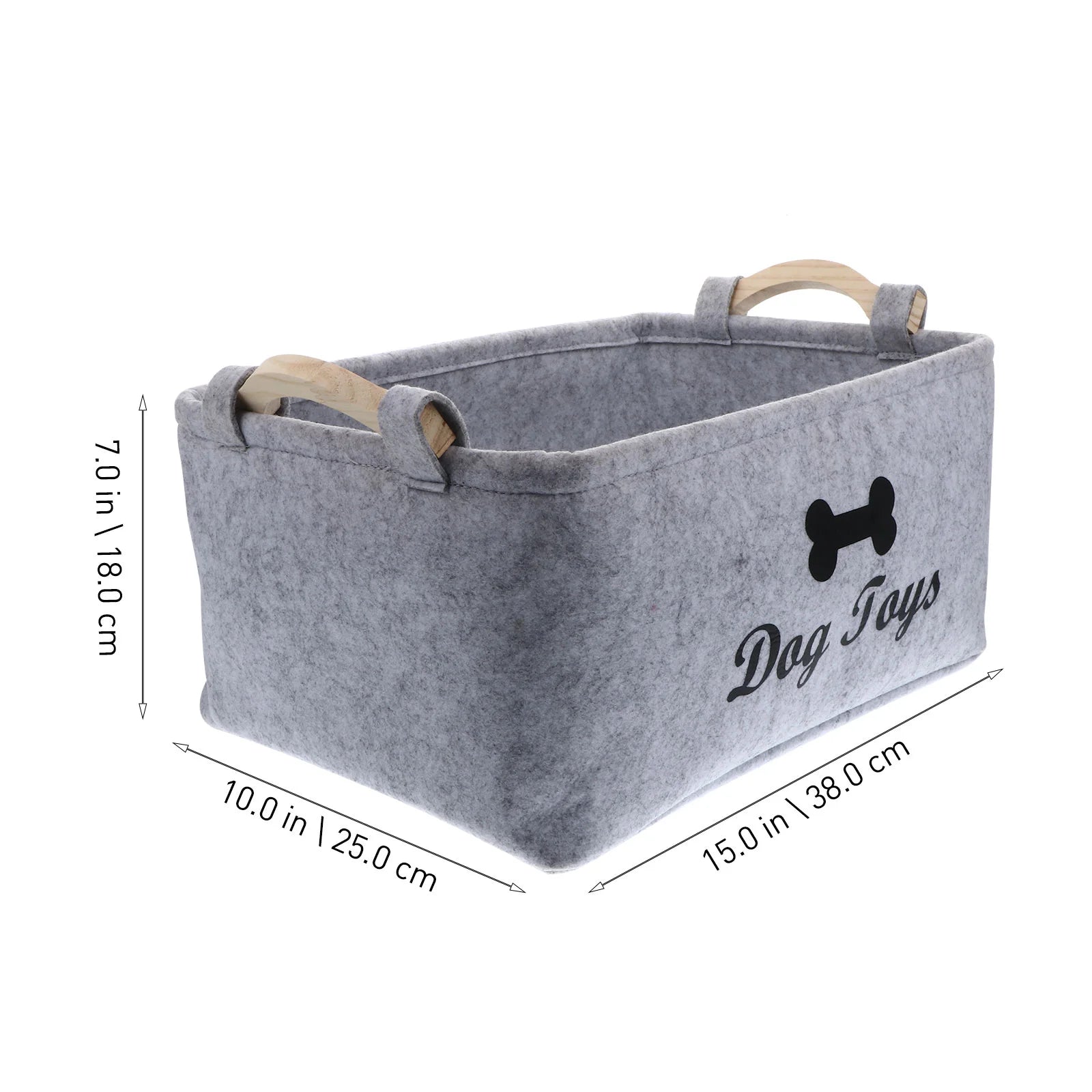Pet Toy Felt Basket Storage Box