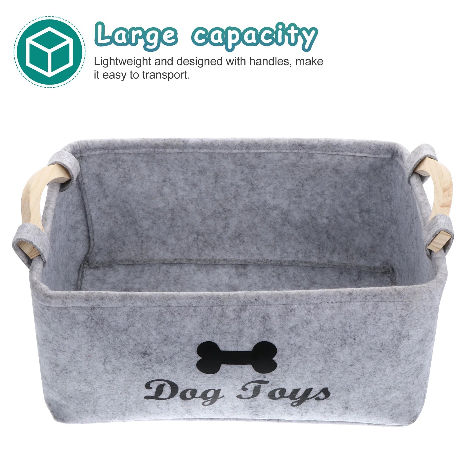 Pet Toy Felt Basket Storage Box