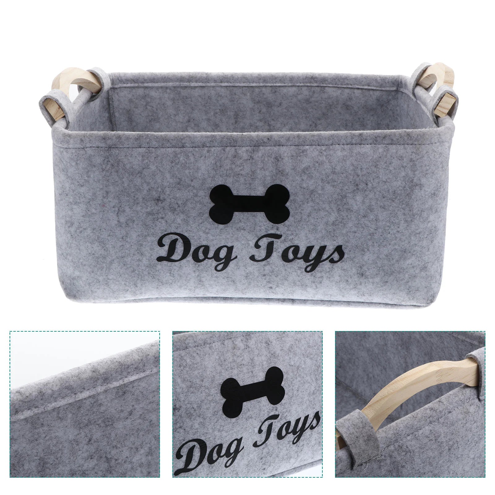 Pet Toy Felt Basket Storage Box