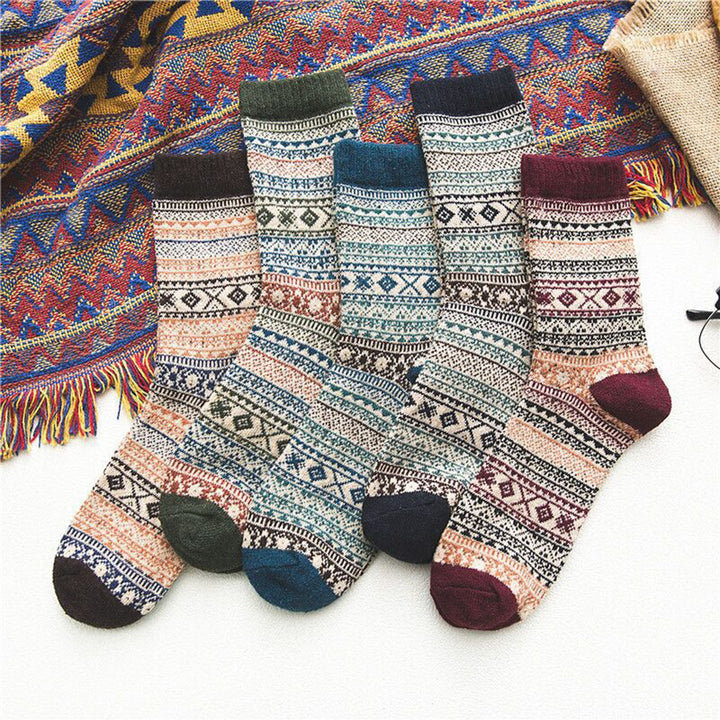 Ana | 5 Pairs Nordic-Style Women's Thermal Socks