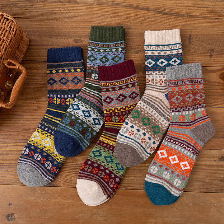 Diana | 5 Pairs Nordic-Style Women's Thermal Socks