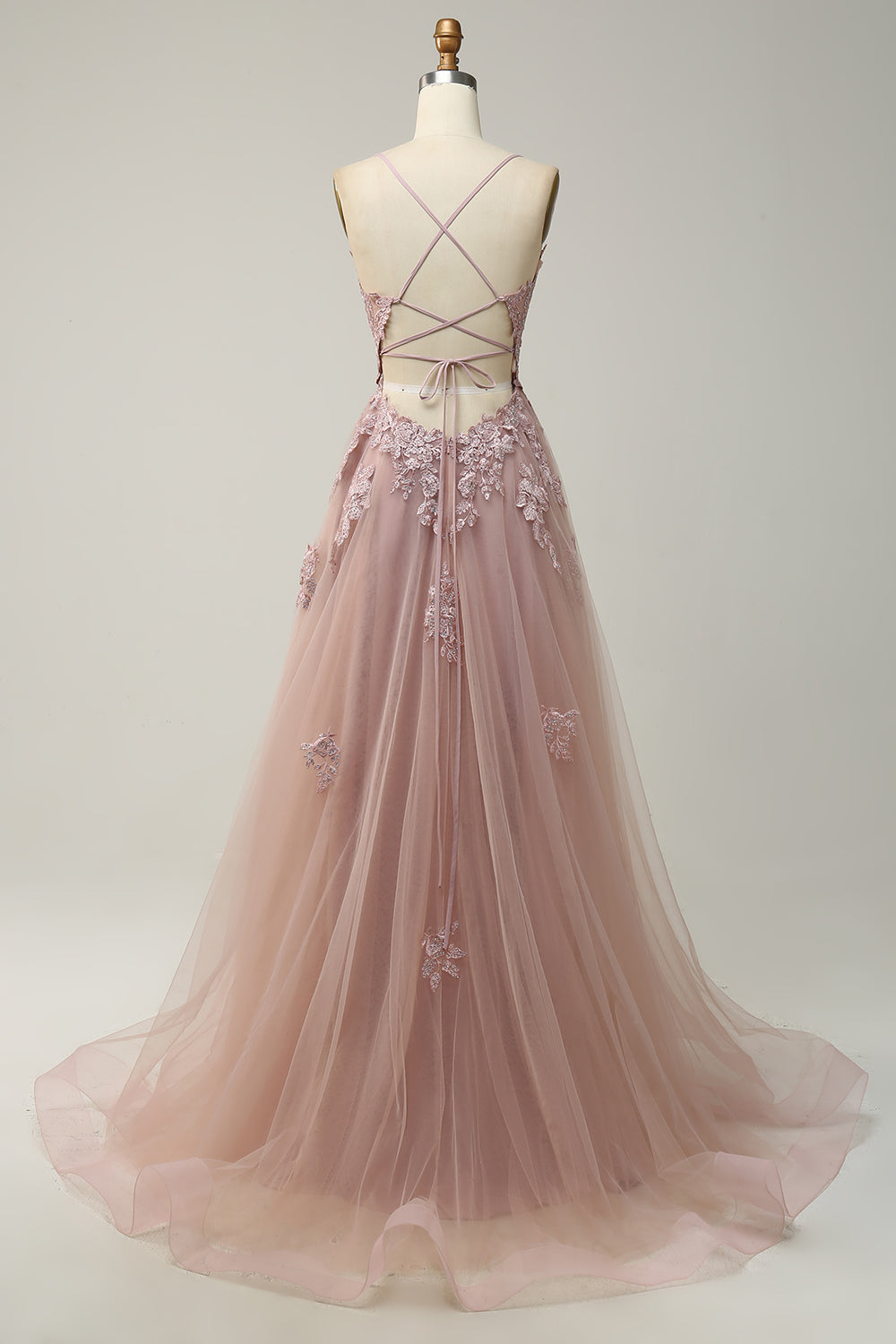 Esmerelda | A-line spaghetti straps long gown