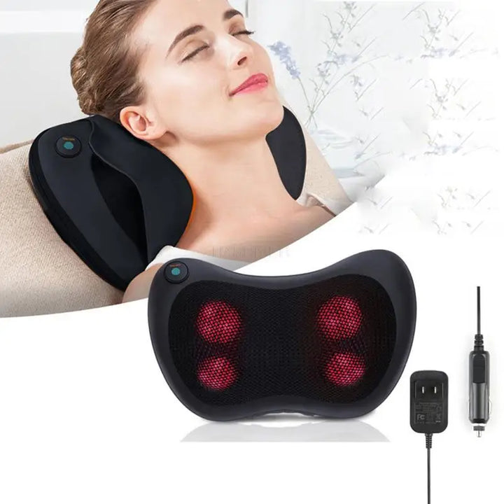 Neck & Back Kneading Massager with Heat – Ultimate Relaxation for Home, Office & Car