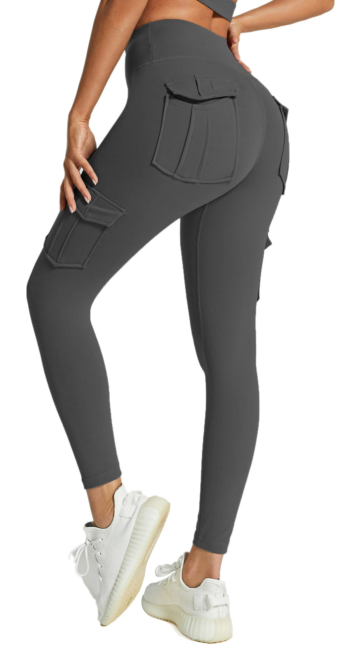 Fitness Leggings With Pockets & Solid High Waist