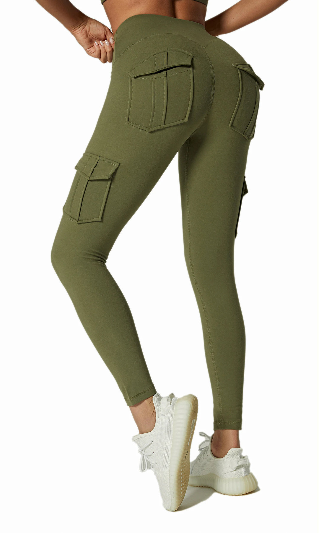 Fitness Leggings With Pockets & Solid High Waist