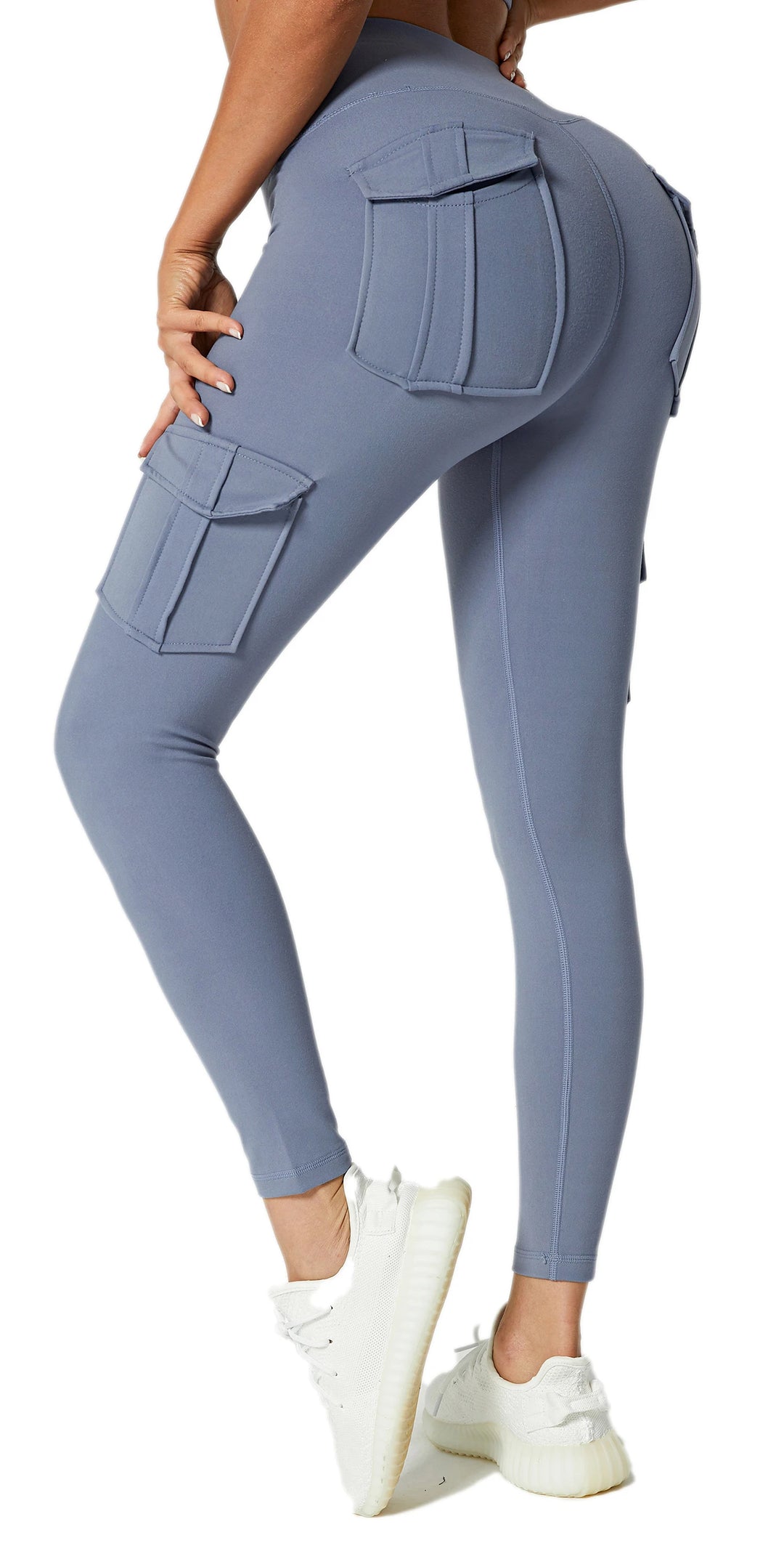 Fitness Leggings With Pockets & Solid High Waist