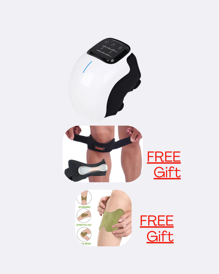 Knee-Nurse™ (1 x Device). FREE GIFTS: 1 x knee brace and one set of 6 stick-on heat patches