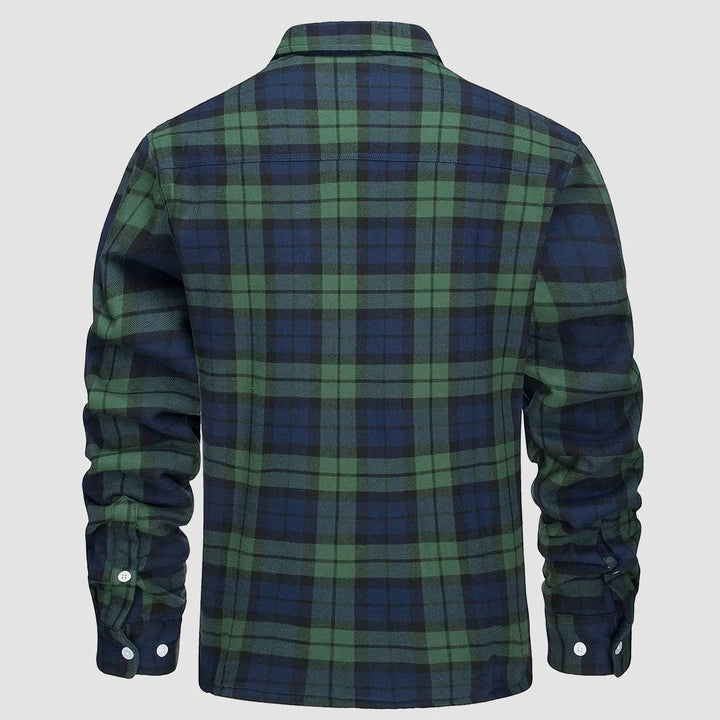 Klaus | Lined plaid shirt jacket