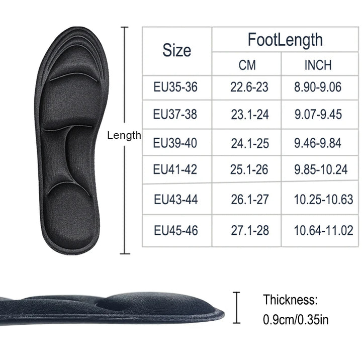 5D Massage Memory Foam Insoles