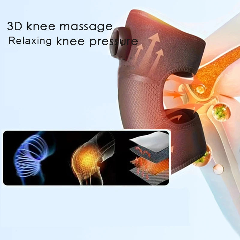 Heated knee massager