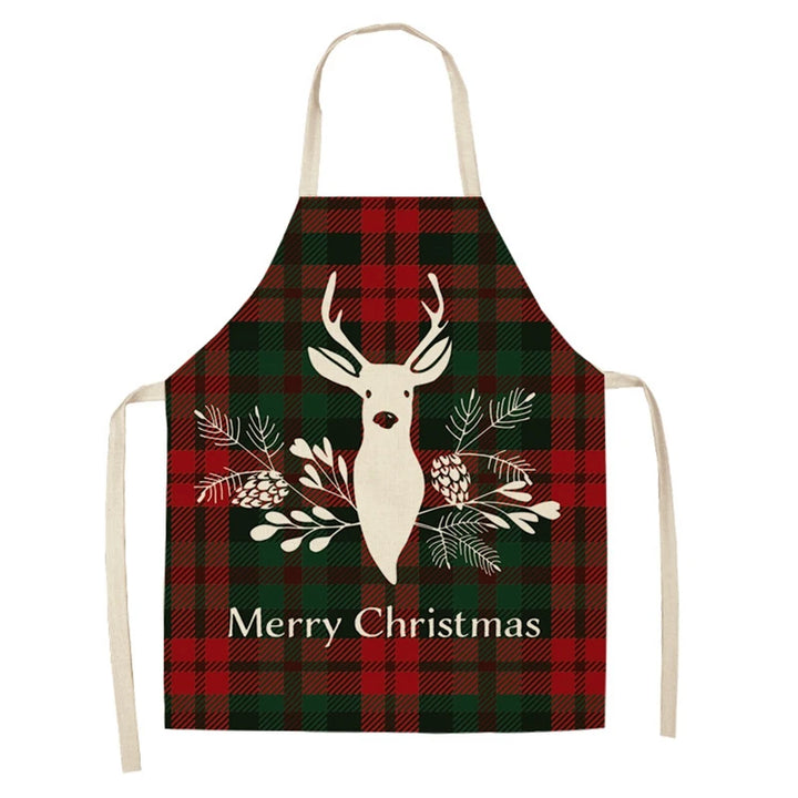 Linen Merry Christmas Apron