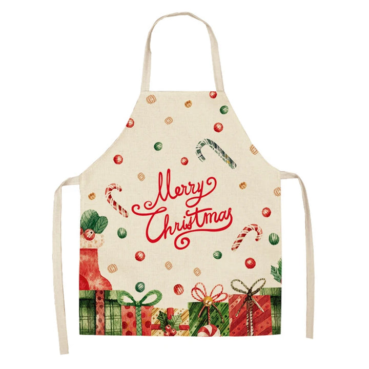 Linen Merry Christmas Apron