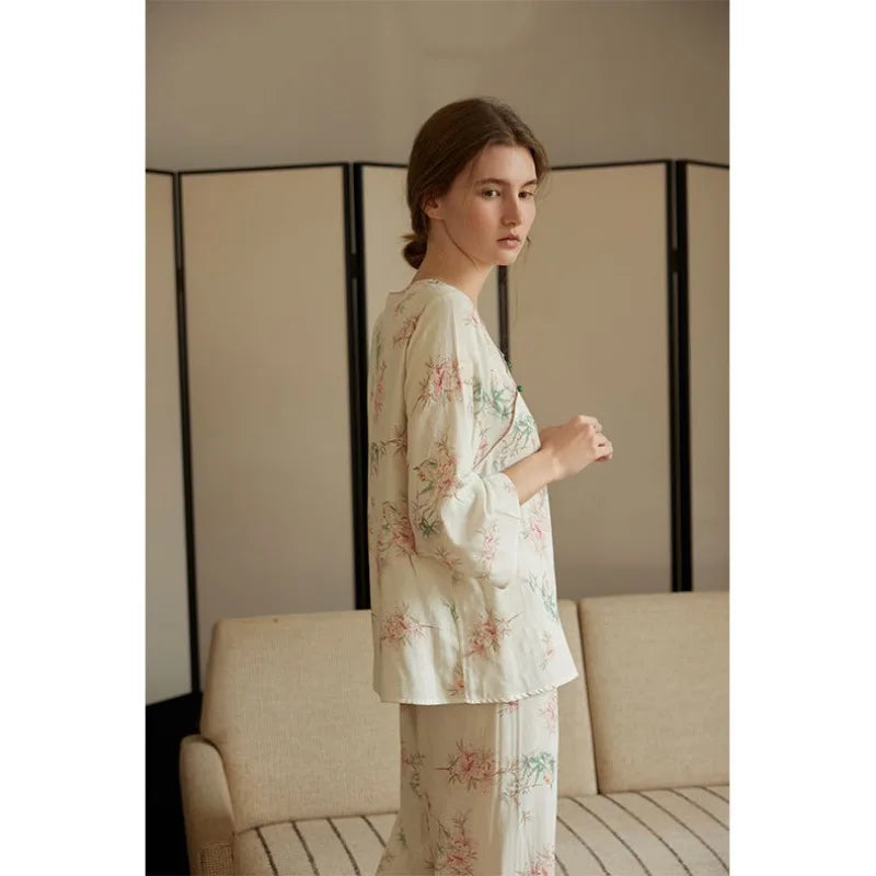 Retro Style Bamboo Pajamas