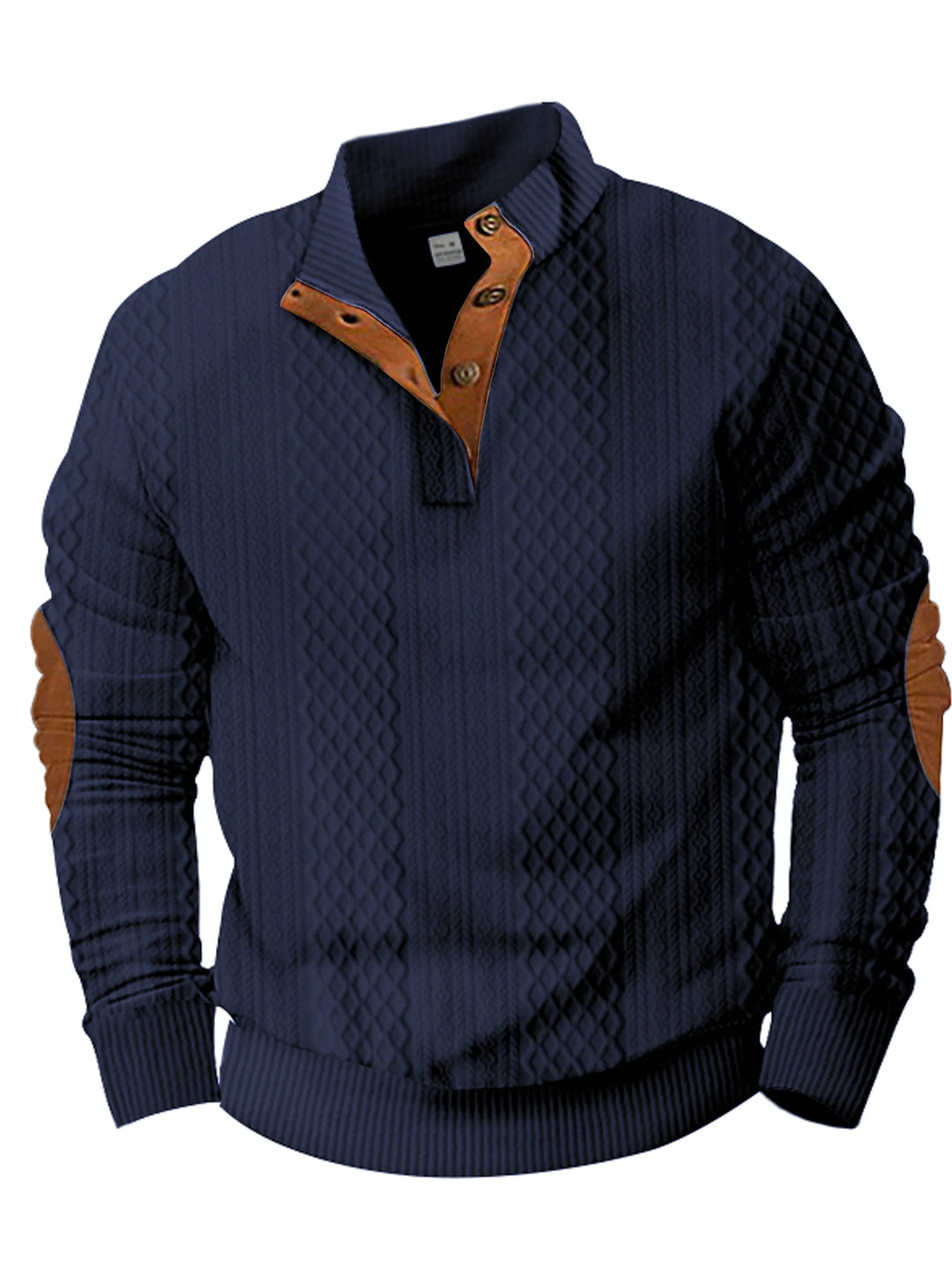 Jacquard knitted button-down sweater