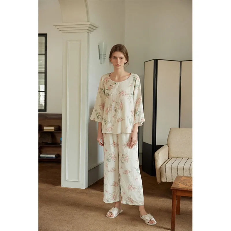 Retro Style Bamboo Pajamas