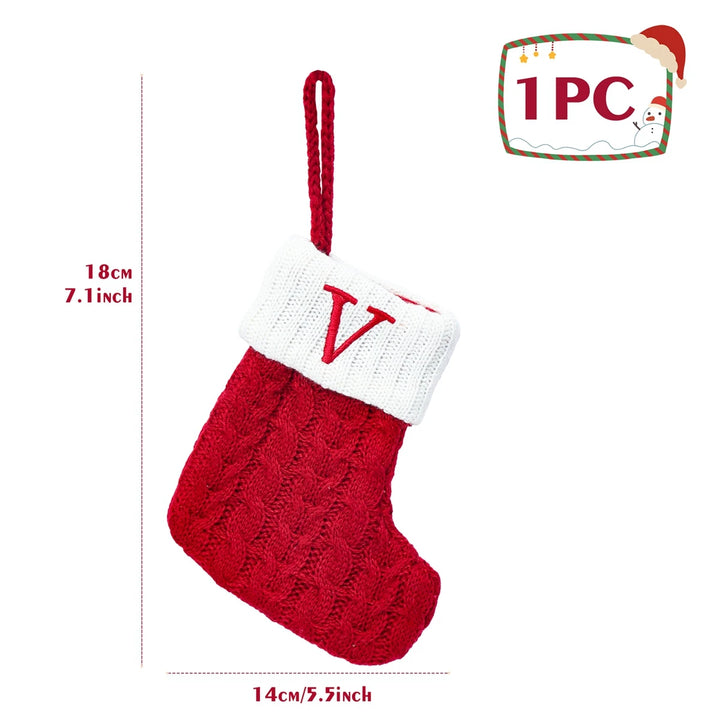 Personalized Christmas Letter Sock Decoration