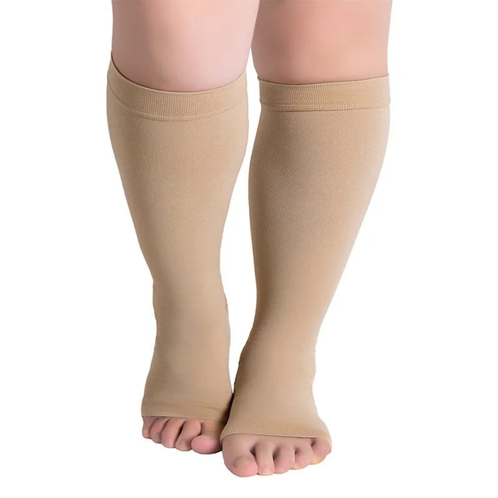 Wide-Fit Toeless Compression Socks | Unisex | 1 x Pair