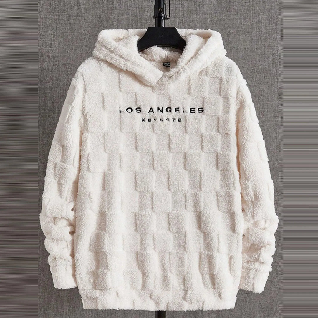 Hooded Loose Fit Fleece Pullover