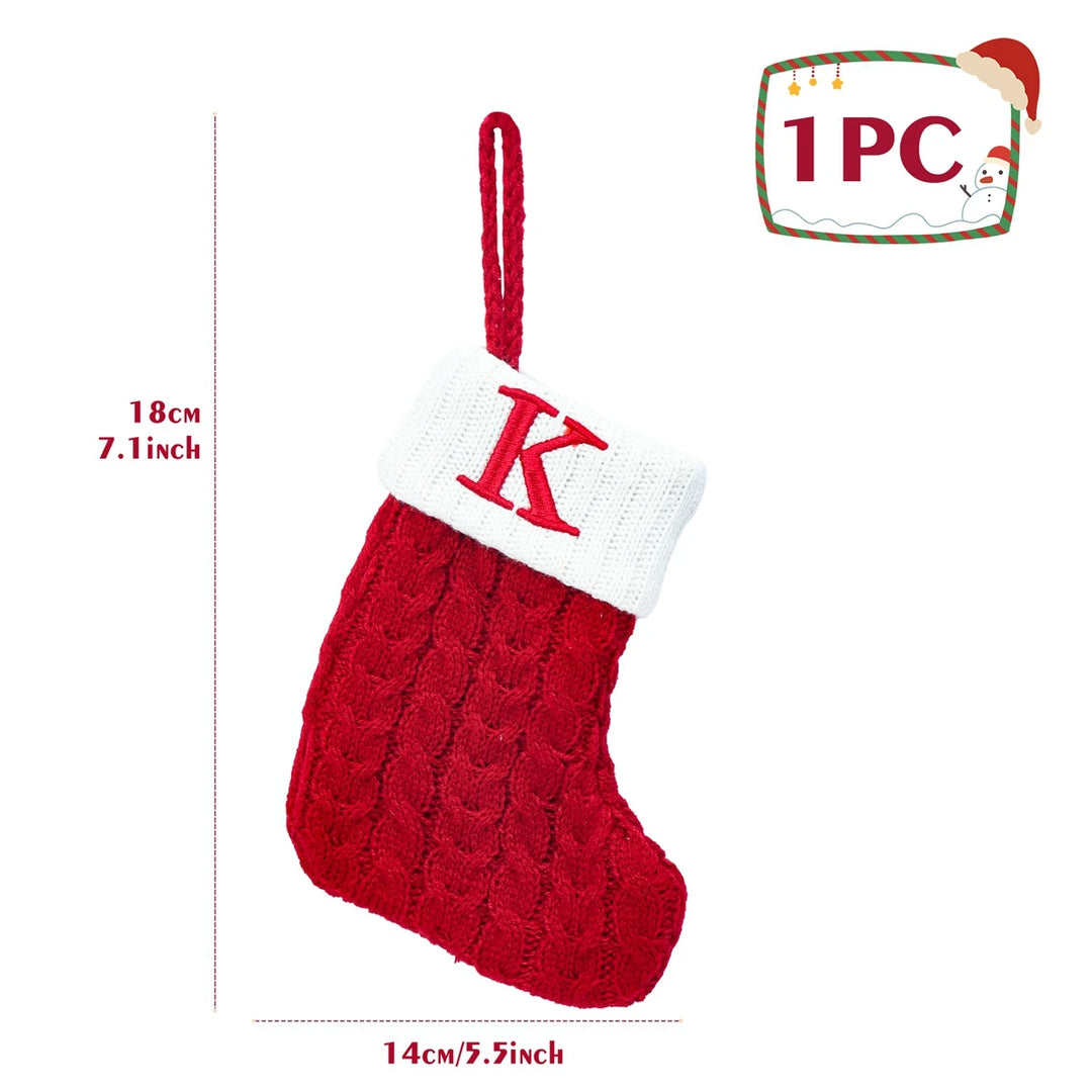 Personalized Christmas Letter Sock Decoration