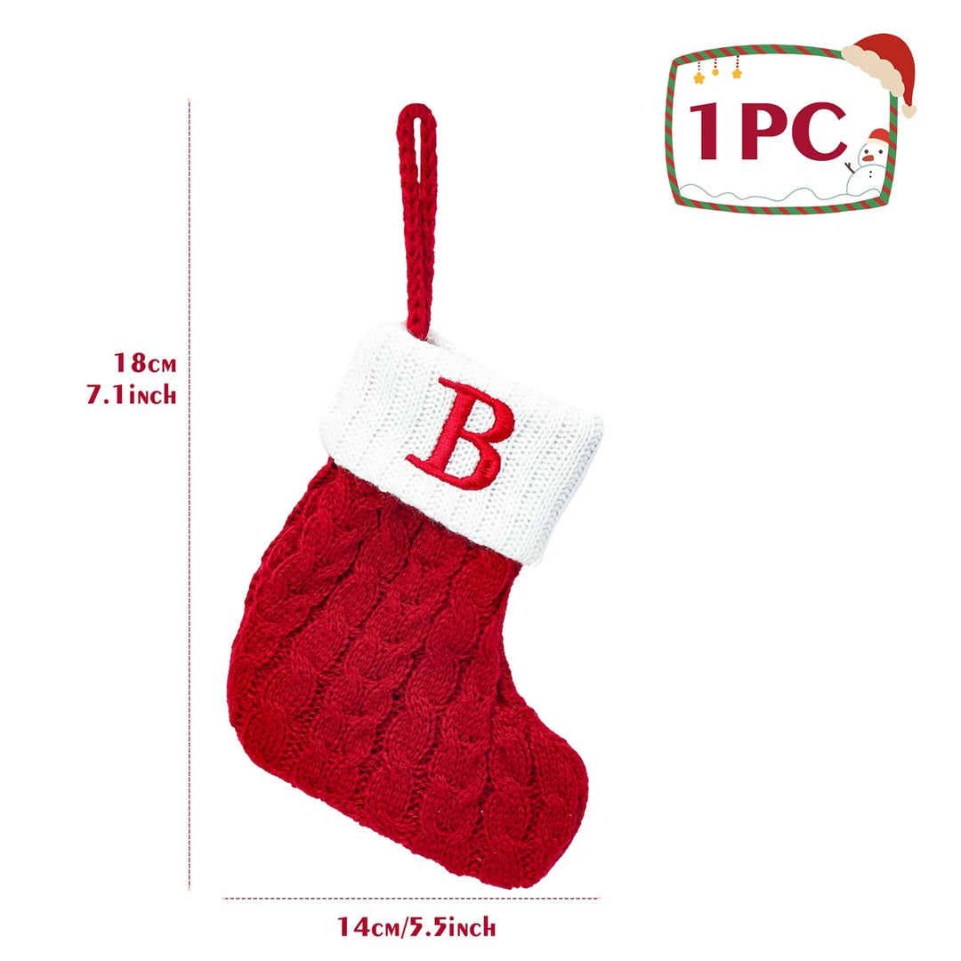 Personalized Christmas Letter Sock Decoration