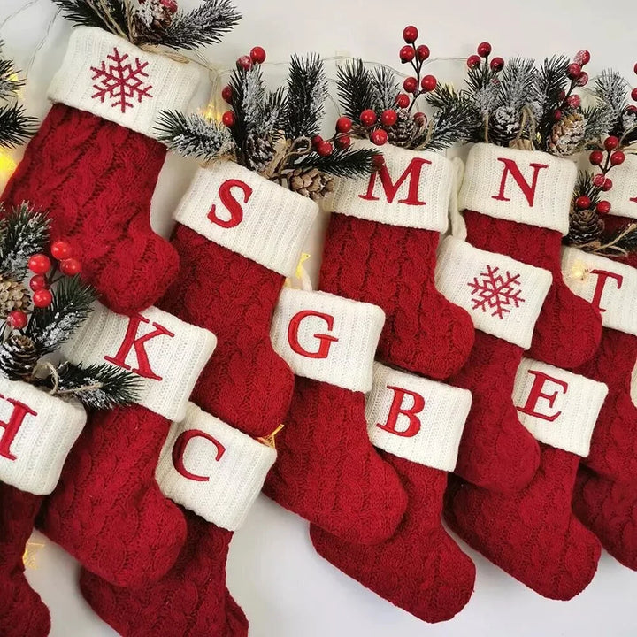 Personalized Christmas Letter Sock Decoration