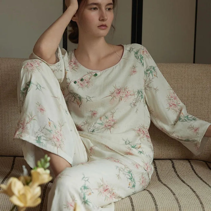 Retro Style Bamboo Pajamas