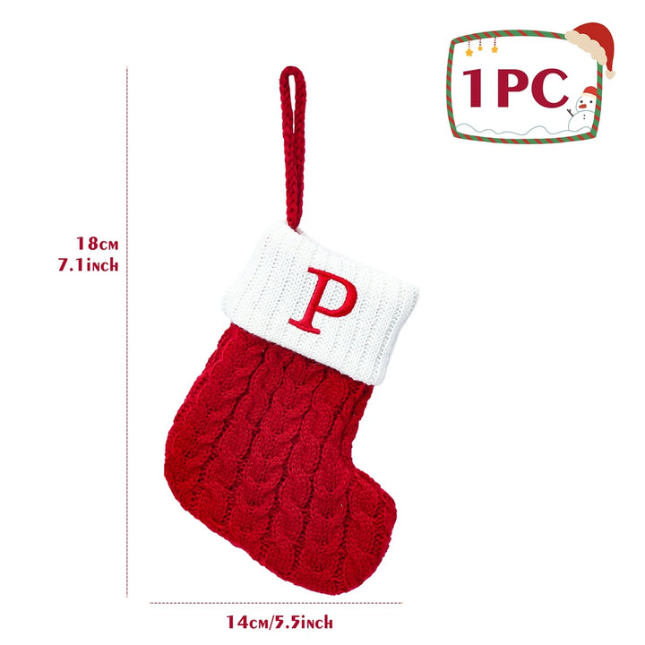 Personalized Christmas Letter Sock Decoration