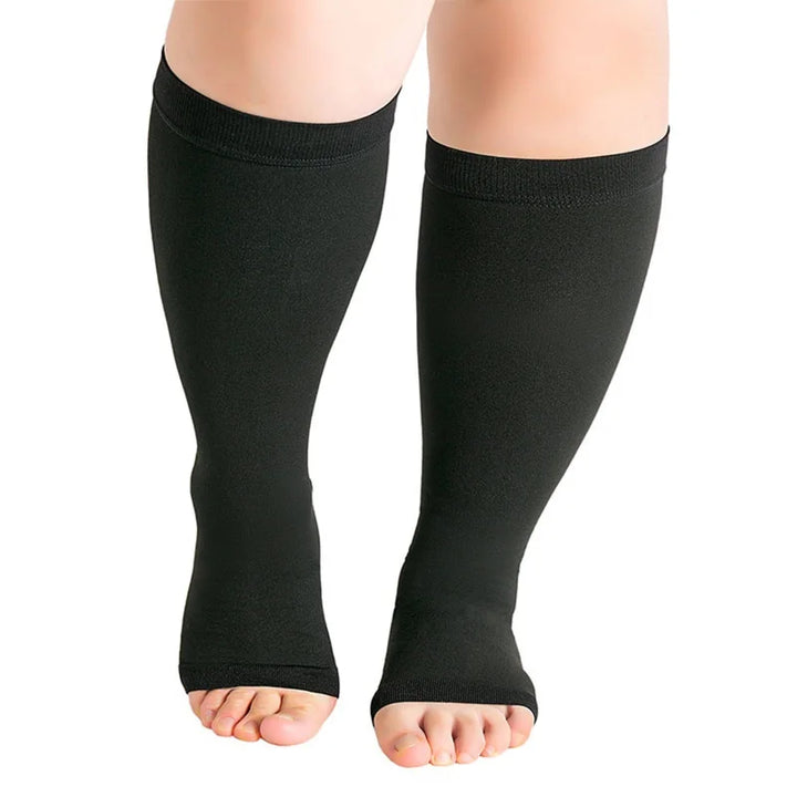 Wide-Fit Toeless Compression Socks | Unisex | 1 x Pair