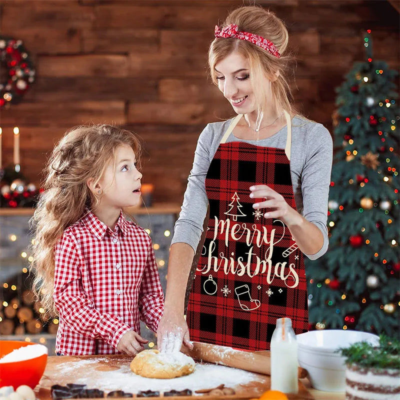 Linen Merry Christmas Apron