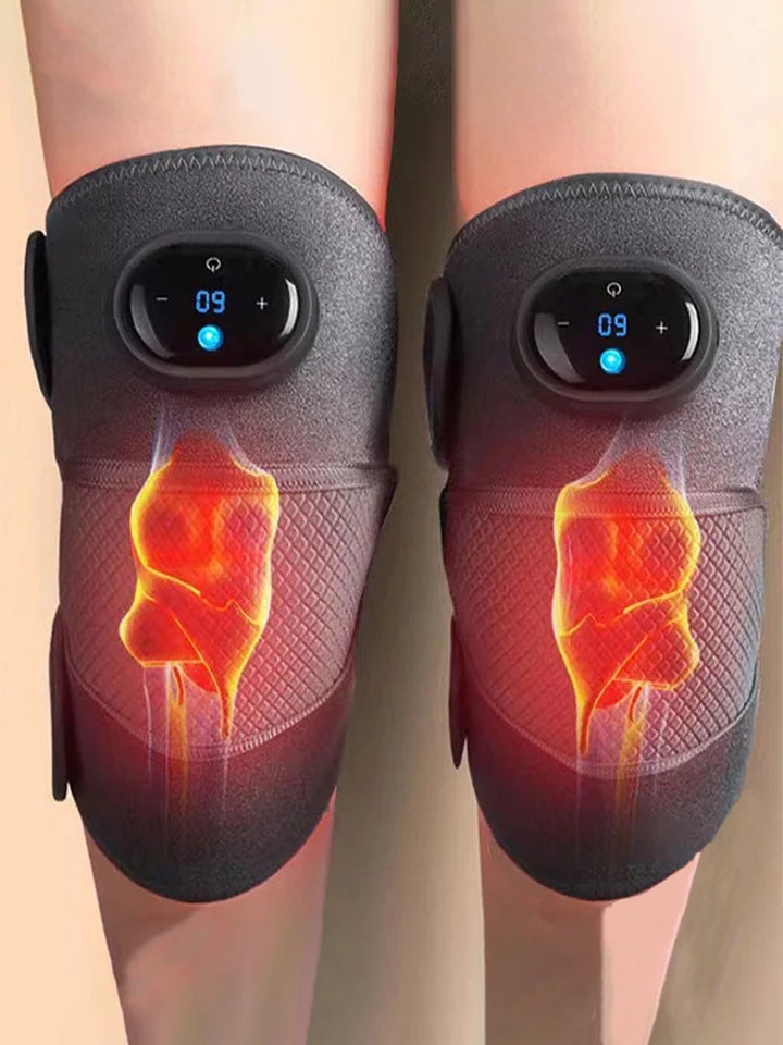 Heated knee massager