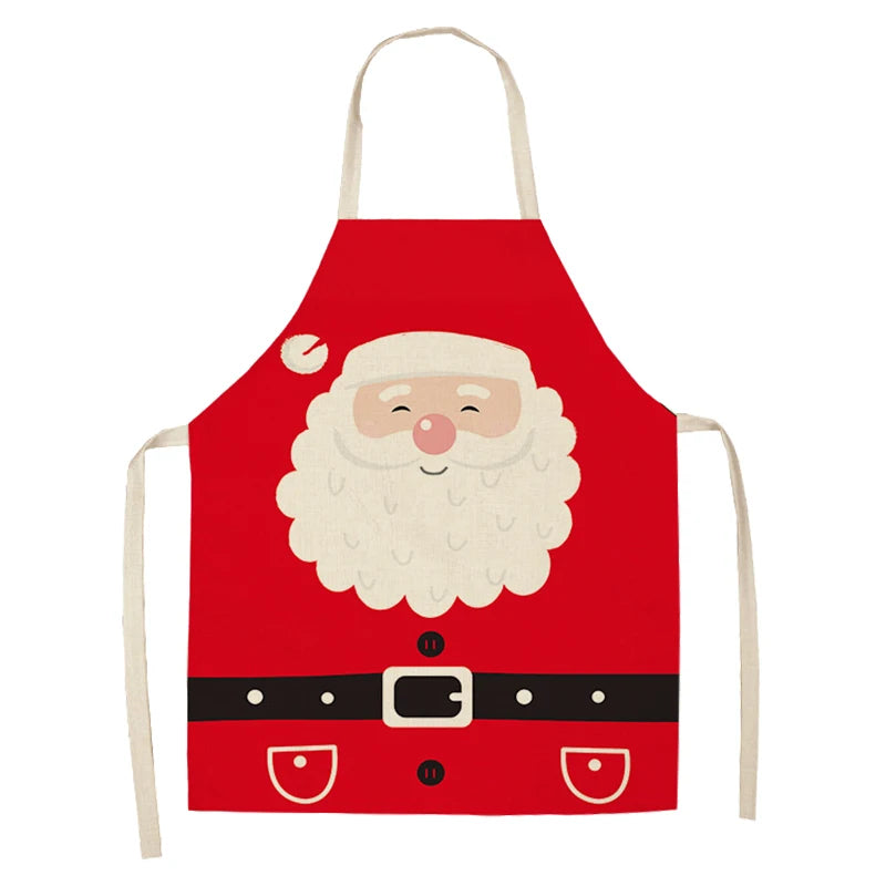 Linen Merry Christmas Apron