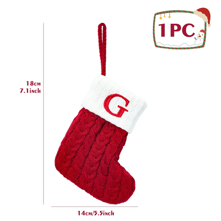 Personalized Christmas Letter Sock Decoration