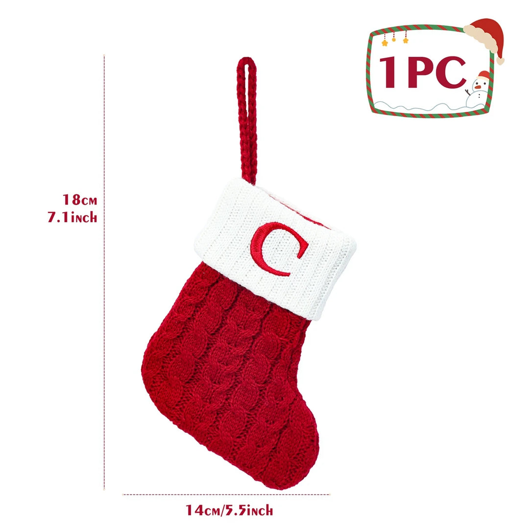 Personalized Christmas Letter Sock Decoration