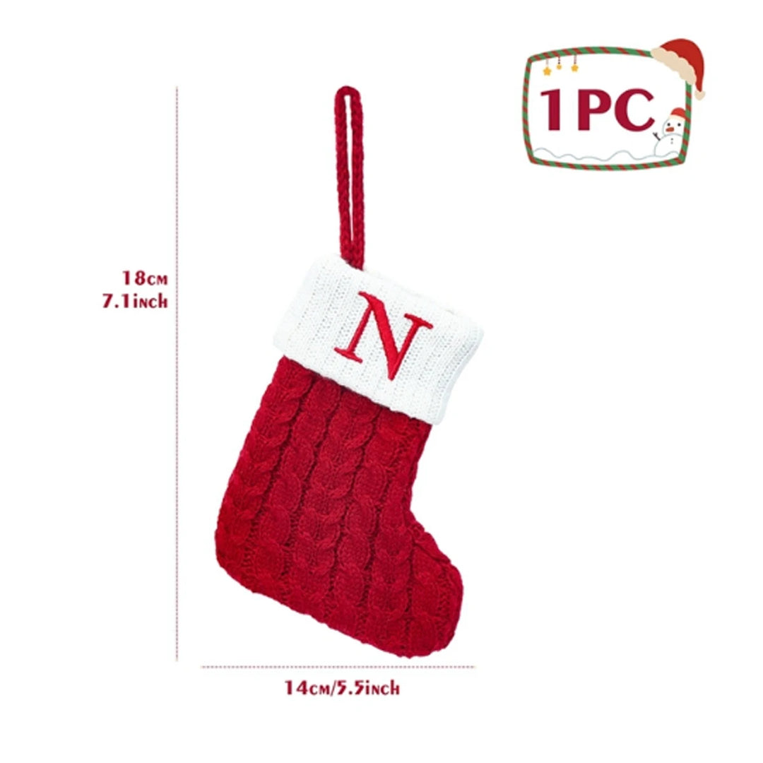 Personalized Christmas Letter Sock Decoration