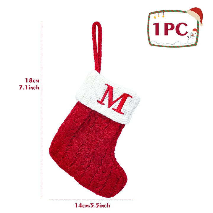 Personalized Christmas Letter Sock Decoration