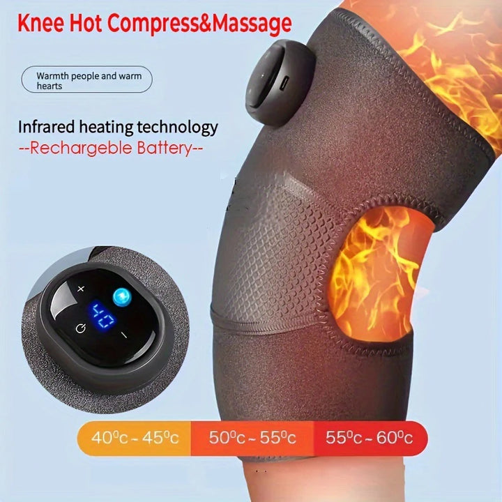 Heated knee massager