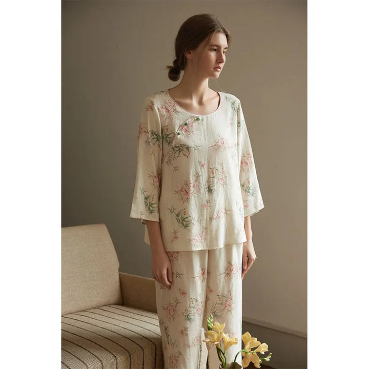 Retro Style Bamboo Pajamas