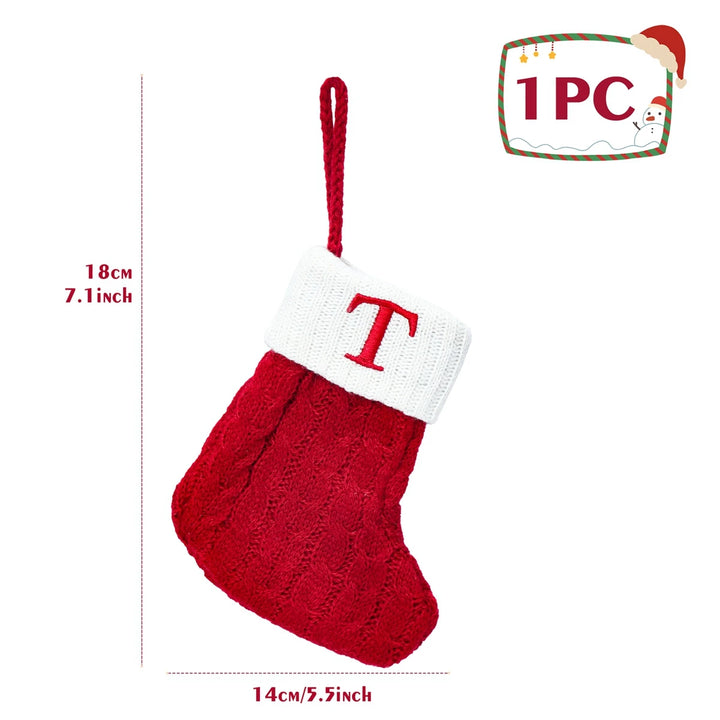 Personalized Christmas Letter Sock Decoration