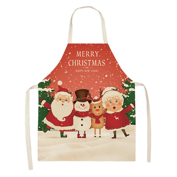 Linen Merry Christmas Apron