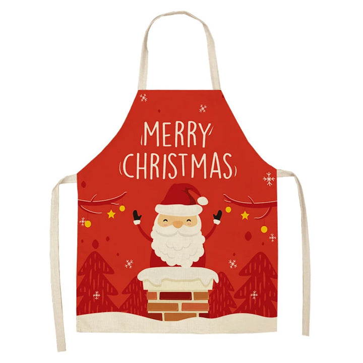 Linen Merry Christmas Apron