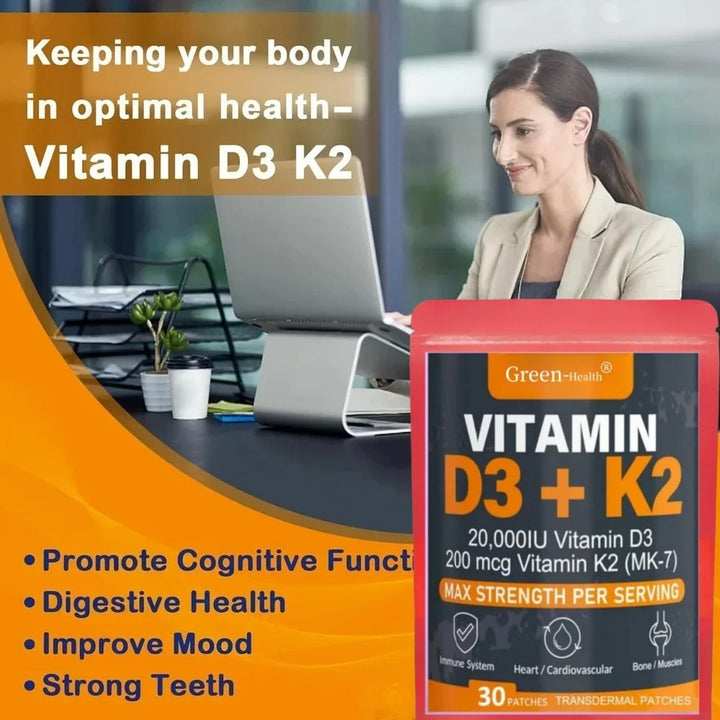 Vitamin D3 and K2 (30 patches)